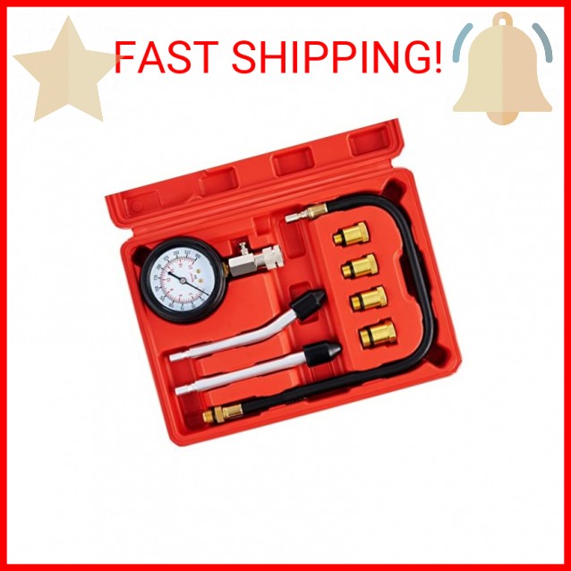 Orion Motor Tech Compression Tester, 8PCS Engine Cylinder Pressure Gauge for Pet