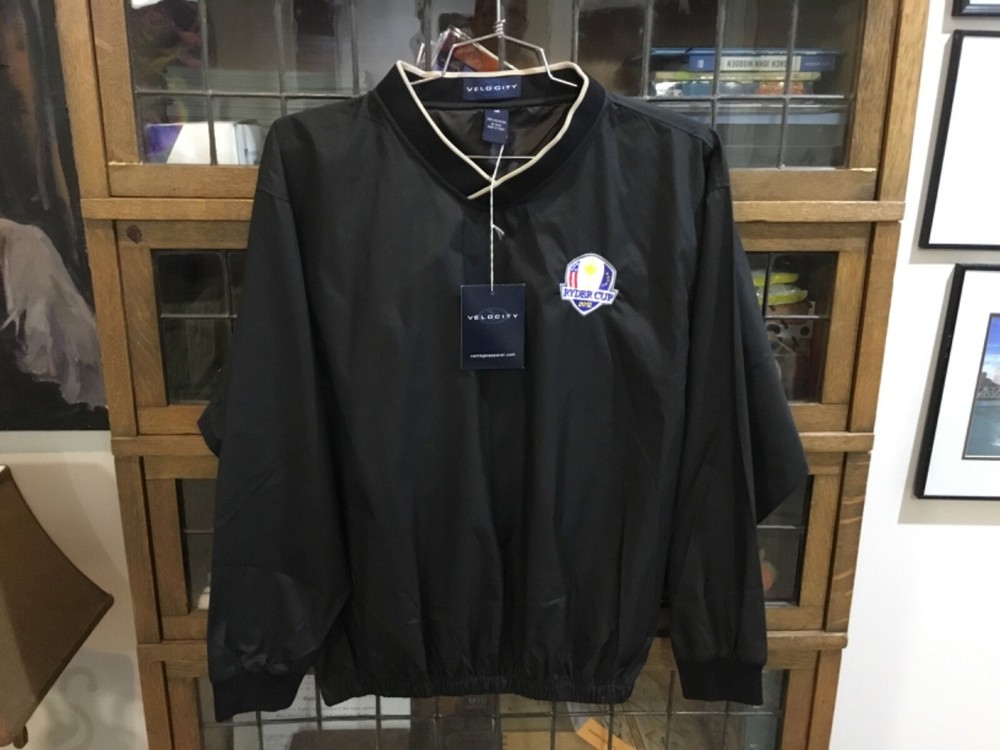 NWT 2012 Ryder Cup Black VELOCITY Pullover GOLF Windbreaker SZ M - Cool