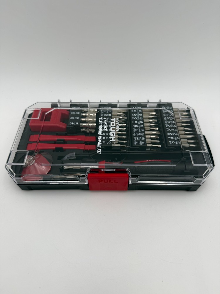 Hyper Tough 77-Piece Precision Tool Kit – Magnetic Screwdriver & Standard Bits