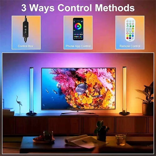 Smart LED Ambiance Backlight TV Light Bars Music Sync Kit APP & Remote