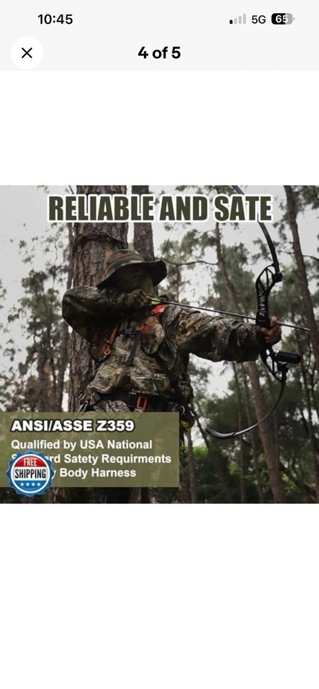 Kalkal Tree Stand Harness, Hunter Safety System Harness for Tree Stand, Light