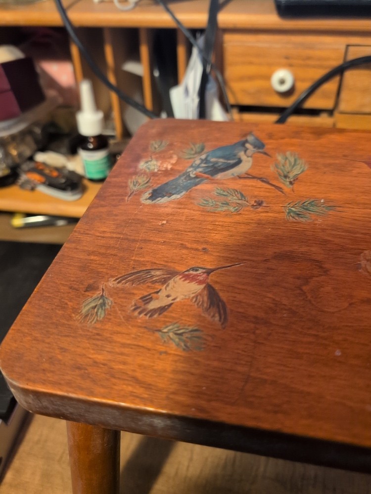 vintage wooden stool