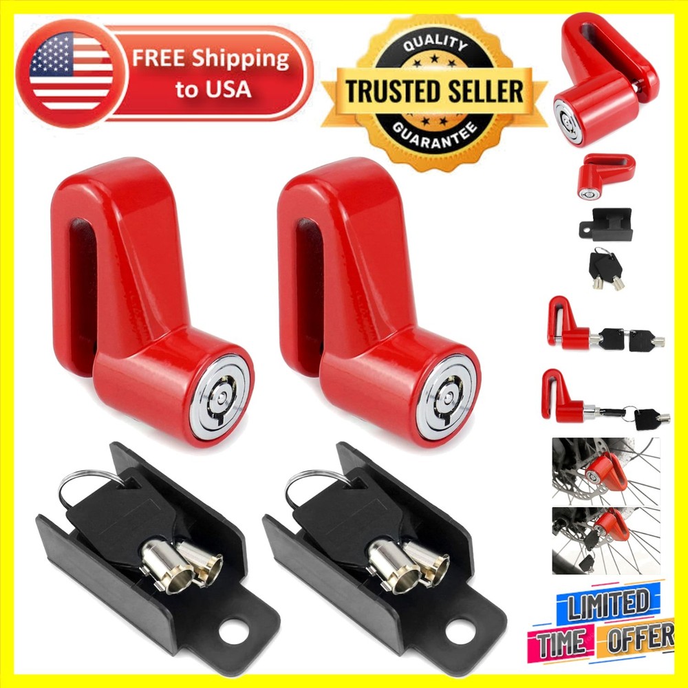 Compact 2-Piece Weather Resistant Motorcycle Disc Lock with Easy Touch Control