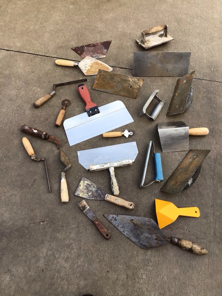 Drywall And Mudding Tools Used