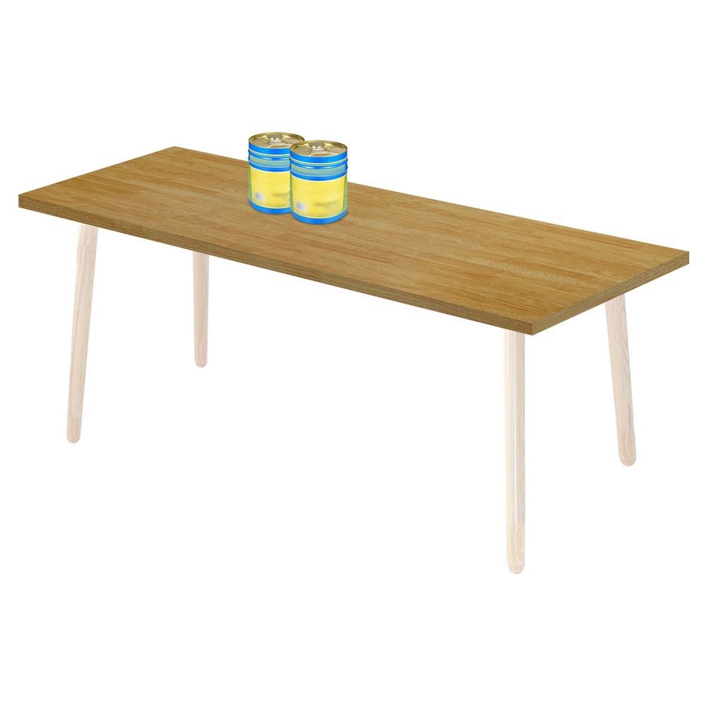 Plywood Tabletop Rectangular Countertop Adjustable Countertop 60*180*3.5cm USA