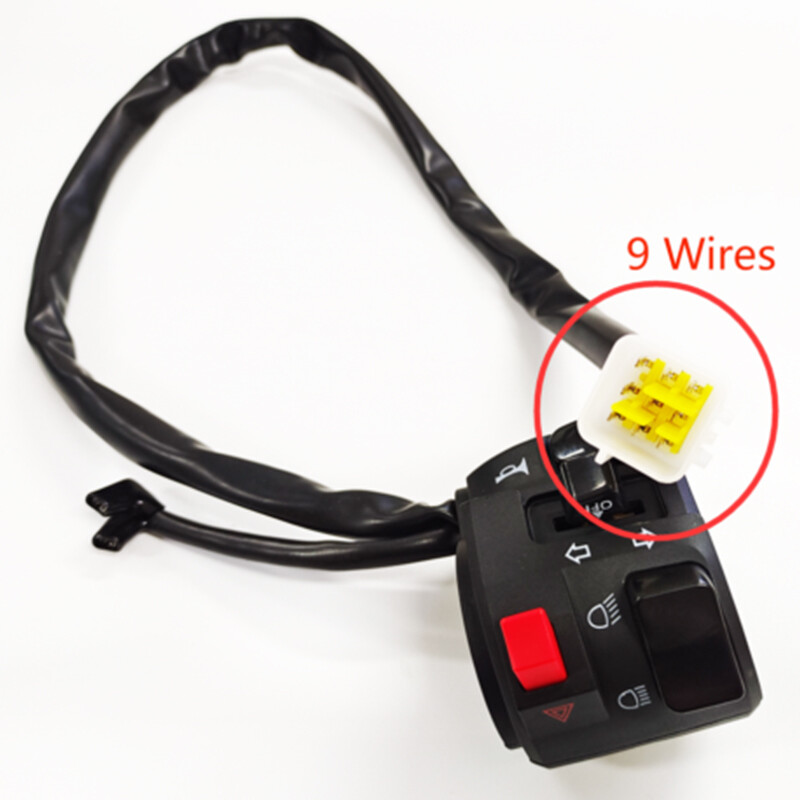 Left Universal Motorcycle 7/8'' Handlebar Horn Turn Signal Light Switch Control