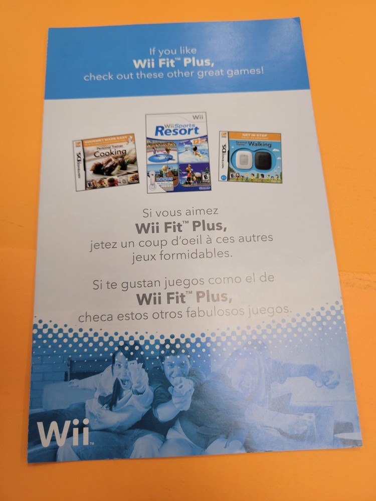 If You Like Super Wii Fit Plus INSERT ONLY Authentic Insert