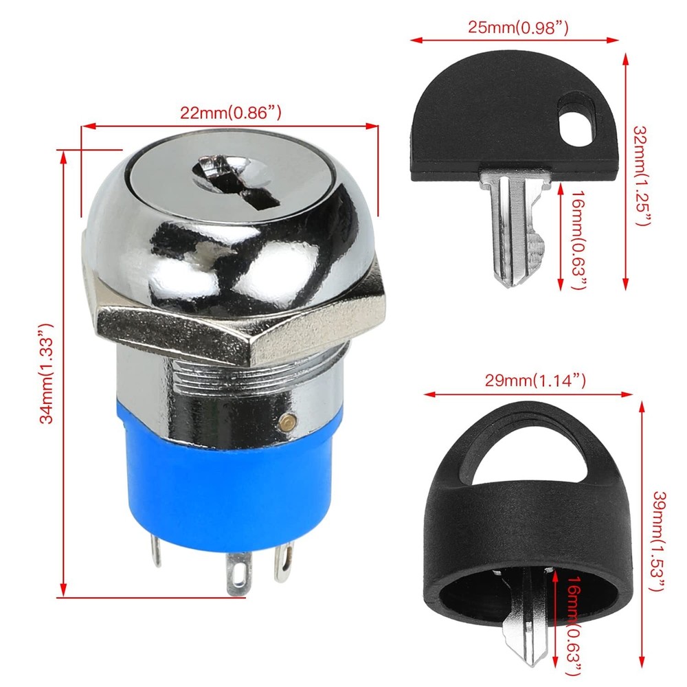 Mobility Scooter Ignition Switch for Pride with 2 Keys Replacement Lock