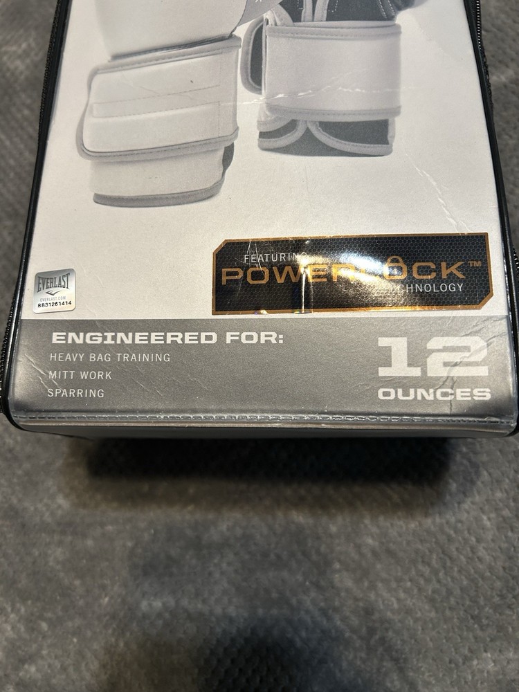 Everlast PowerLock2 Training Glove 12Oz (White/Grey)