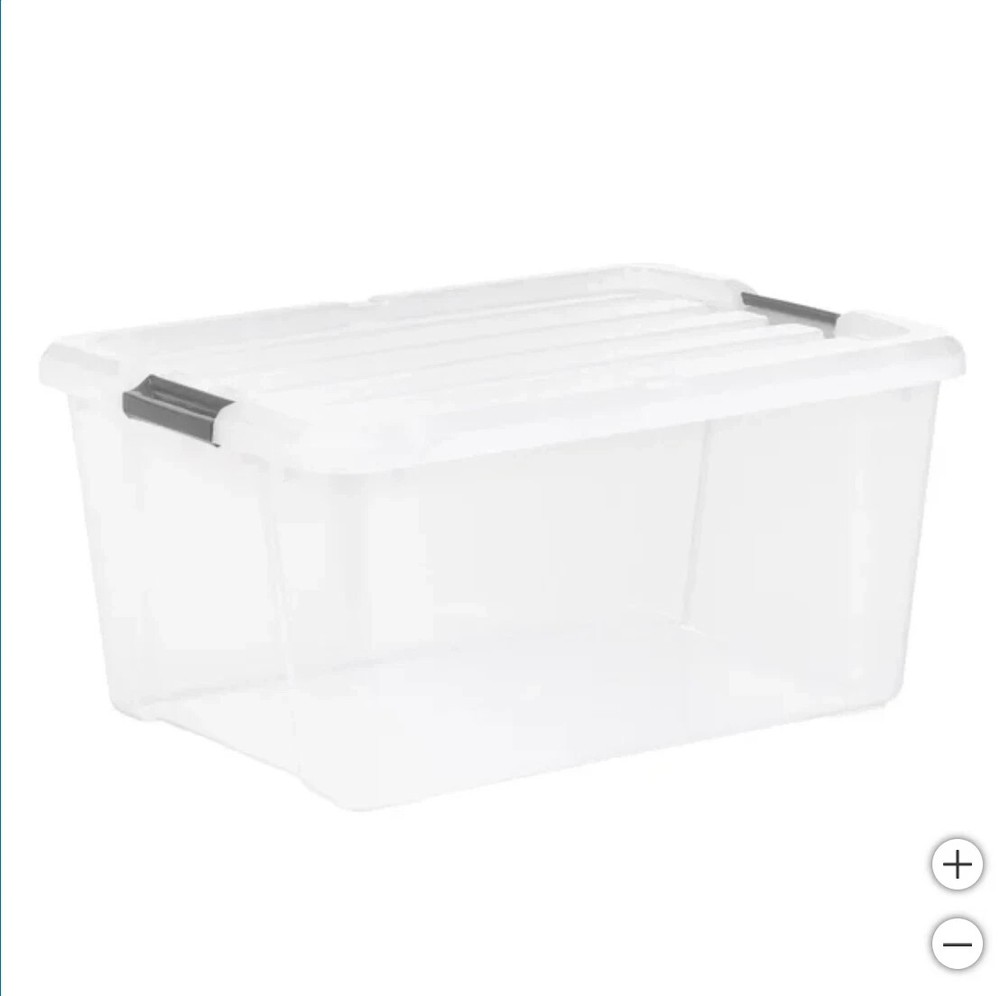 IRIS STORAGE CONTAINERS PLASTIC BINS STACKABLE TUBS BOXES WITH LIDS 45 QT ~ 6PK