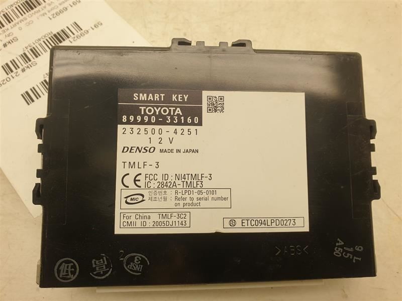 10 LEXUS ES350 ANTI THEFT LOCKING IGNITION CONTROL ECM