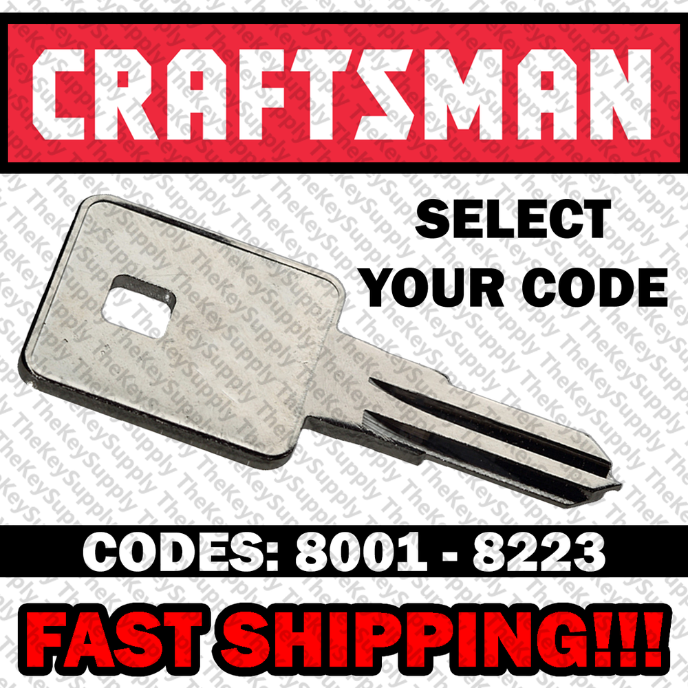 Craftsman 8140 Precut Replacement Toolbox Key llave