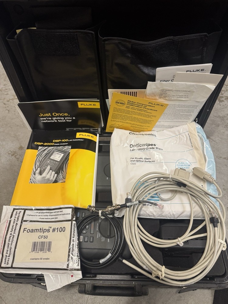 Fluke DSP-2000 Digital Lan Cable Analyzer & DSP-2000SR Smart Remote Tester Kit