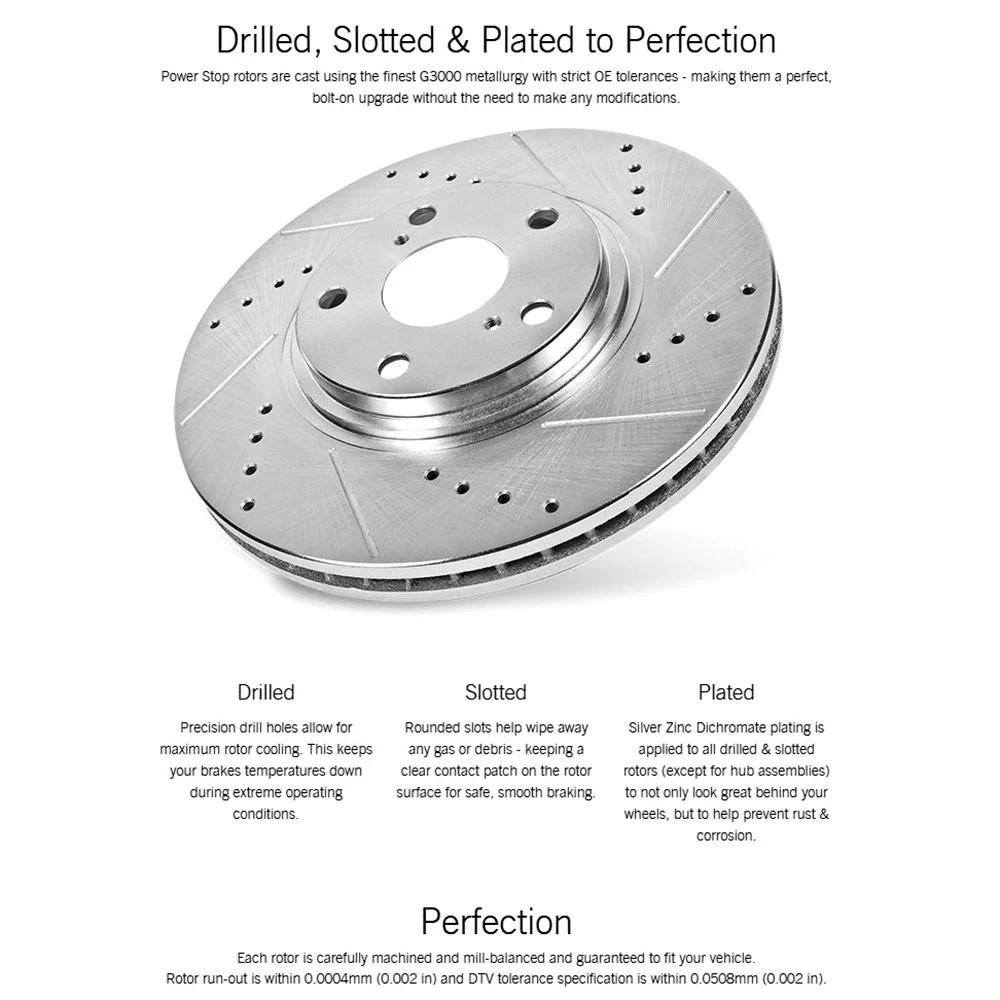 For Chevy Silverado 2500 HD 15-19 Brake Kit Z36 Evolution Geomet Plain Front &