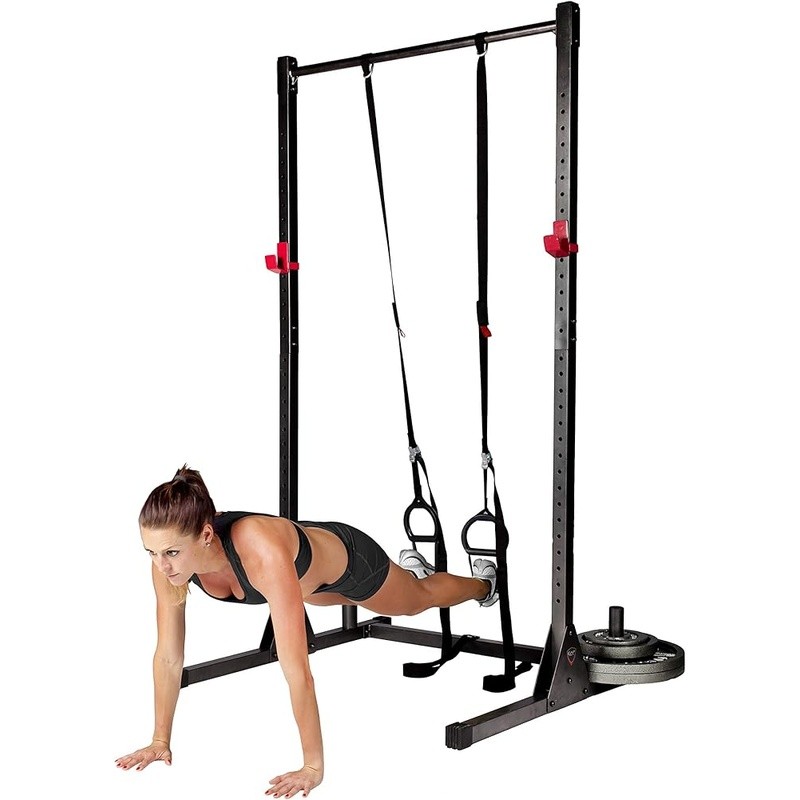 Heavy Duty Power Rack Squat Rack W/ Pull Up Bar & Weight Storage Posts New