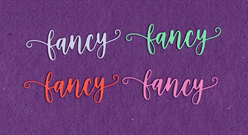 FANCY die cuts scrapbook cards