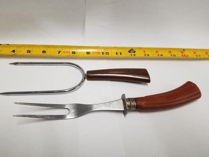 Vintage Serving Fork Pair