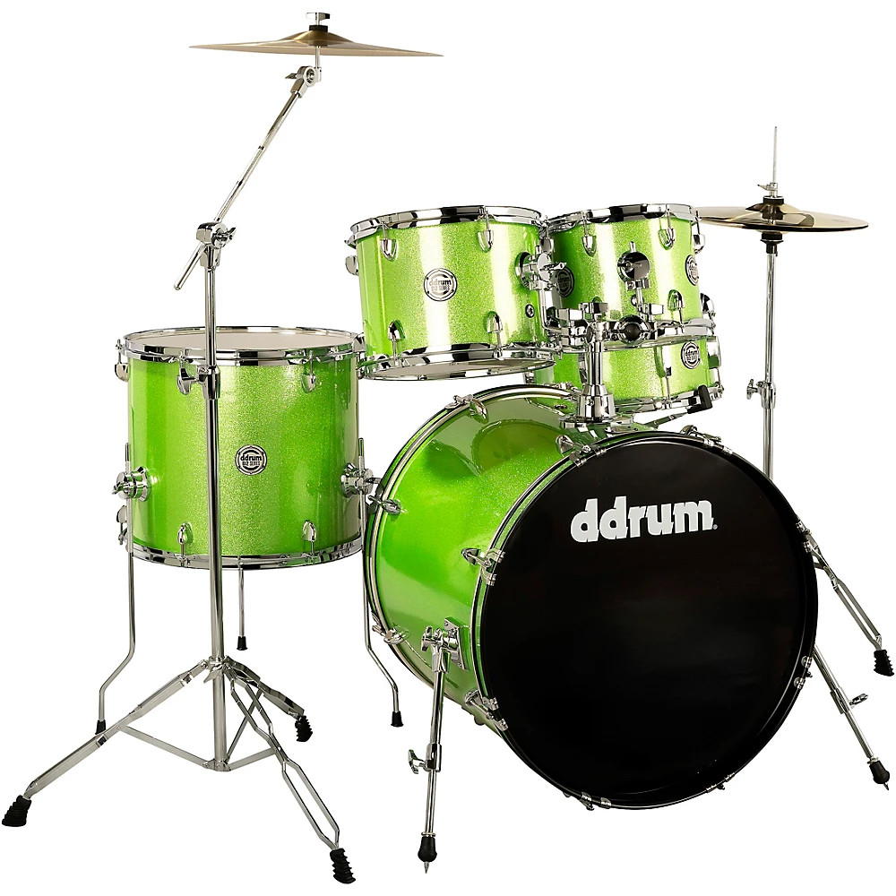 ddrum D2 5-Piece Drum Set - Lime Sparkle