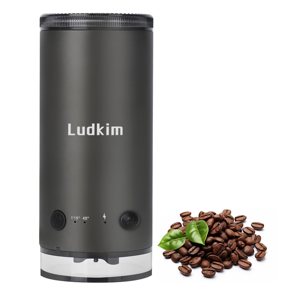 Burr Coffee Grinder, Small 80 Precise Settings Rechargeable USB Cordless - Co...