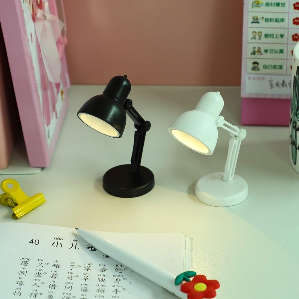 2 Pack LED Foldable Table Lamp Portable Night Study Light White