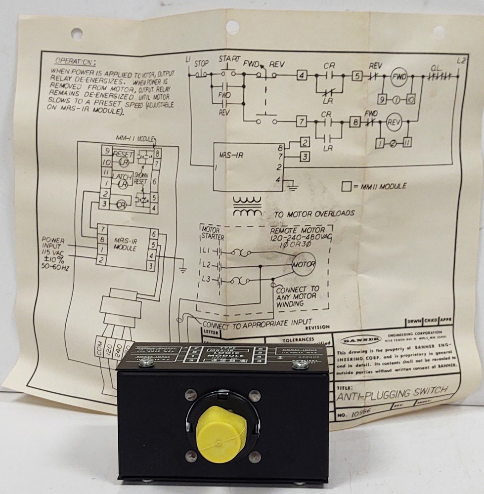 Banner Engineering MRS-1R Motor Speed Control