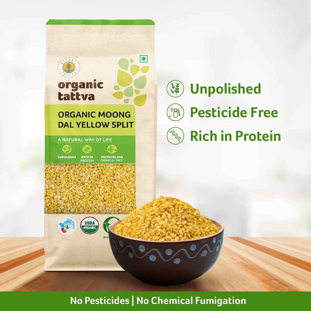 Organic Tattva Moong Dal Yellow Split