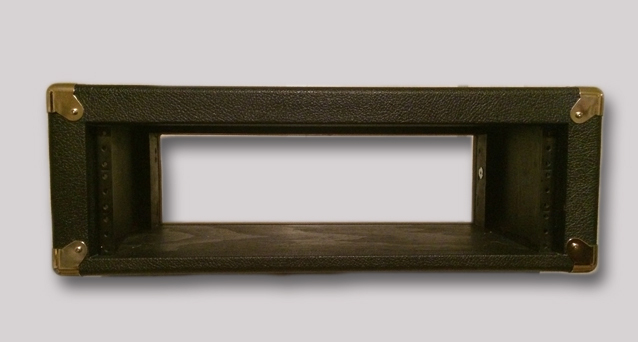 Modern  3U x 10"  Black Bronco Tolex  AxeFX Kemper Amp Studio Rack Case