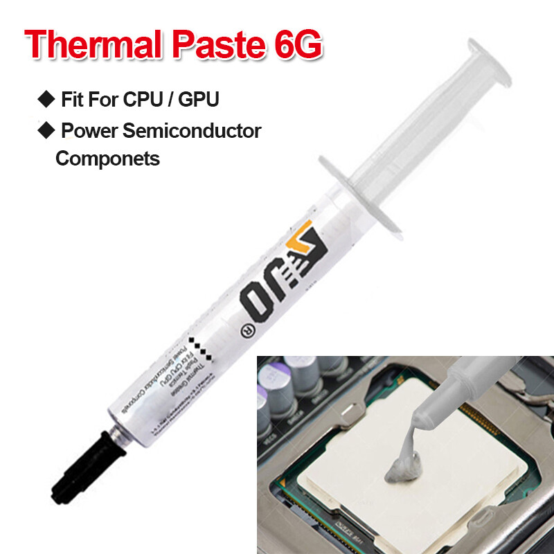 6GRAM SILVER COOLING High Performance Thermal Grease Compound Paste Syringe