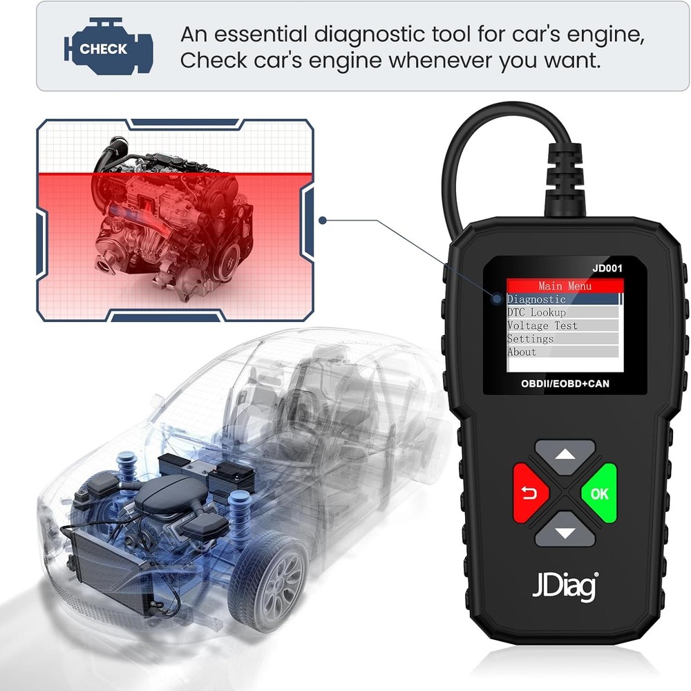Diagnostic Code Reader Check Engine Scan Tool for 2013-2018 Dodge Ram Truck