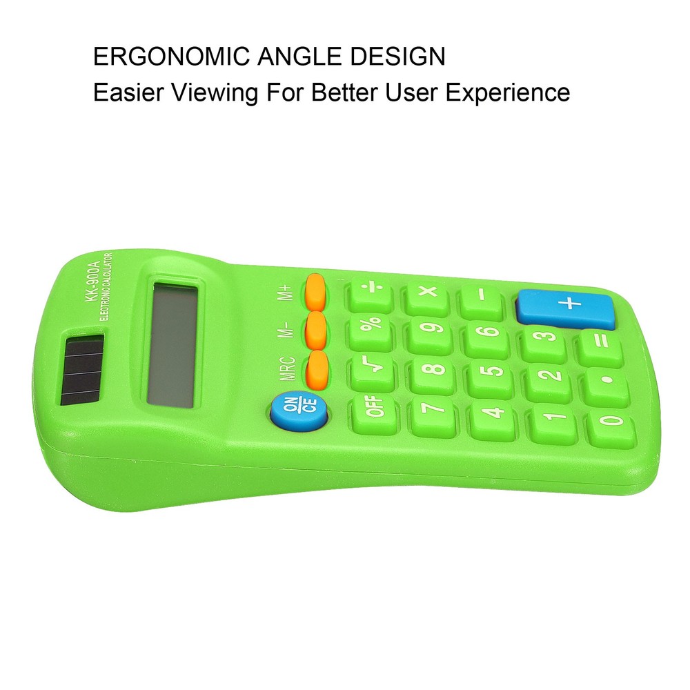 Small Pocket Calculator 8 Digit Display Office Handheld Calculator Green
