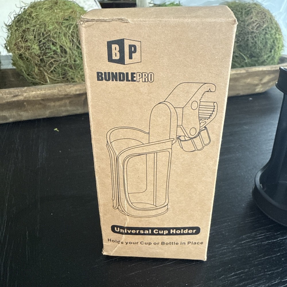 BundlePro Universal Bottle Cup Holder For Strollers Wheelchairs Bikes Walkers