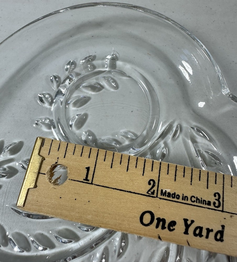 Plate 4pc Glass Appetizer Serving Plate Dip Holder Edge Kitchen Serving Platters