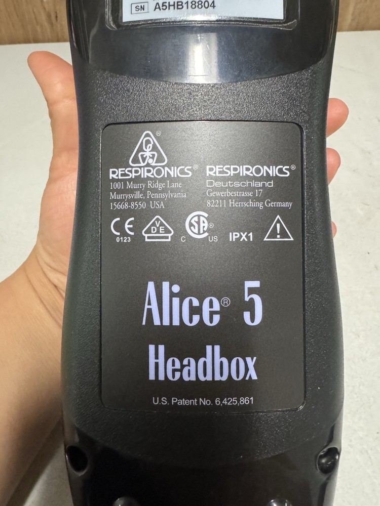 Respironics Alice 5 Headbox Model 1009901 Sleep Study Module Untested