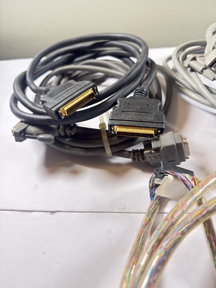 Large Lot Vintage SCSI Cables Bundle - External Internal HD50 DB25 Centronics