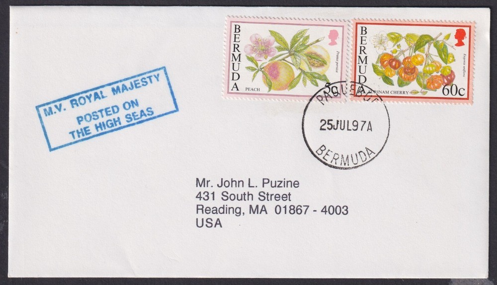 BERMUDA: (15786) FRUIT/PAQUEBOT CANCEL/COVER