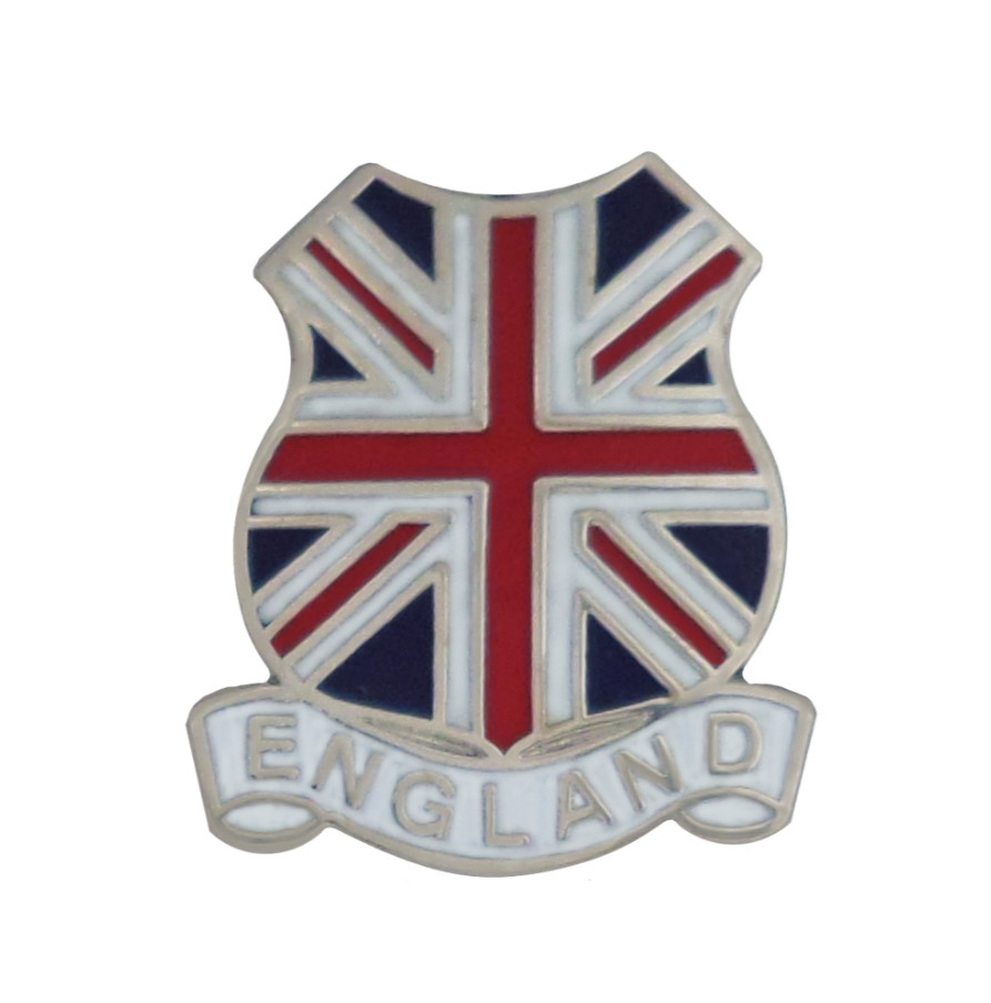 England Union Jack Shield Pin Badge
