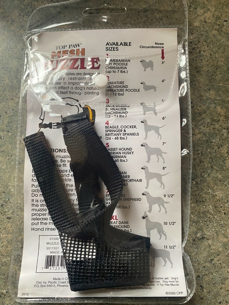 NEW TOP PAW Mesh Muzzle Size 2