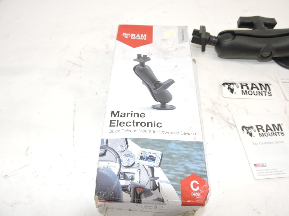 🔥 Ram Mounts Marine Electronic Quick Release mount Size C Humminbird Garmin 🔥