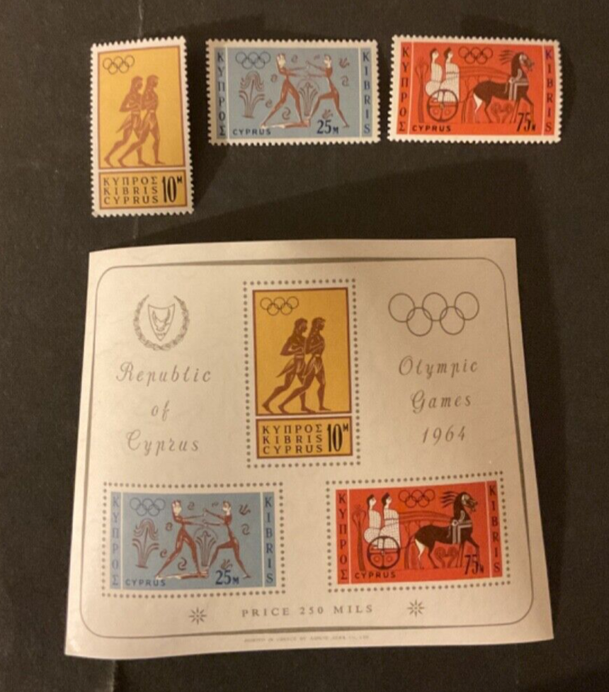 Stamps Cyprus Scott #241-43 never hinged