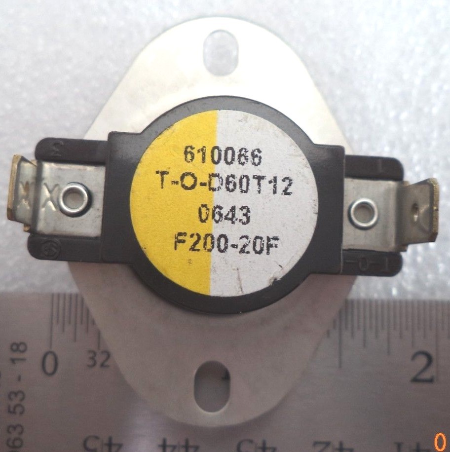 Open-180/Closed-200 Snap Disc Fixed-Setting Fan Control, pn 3F01-200