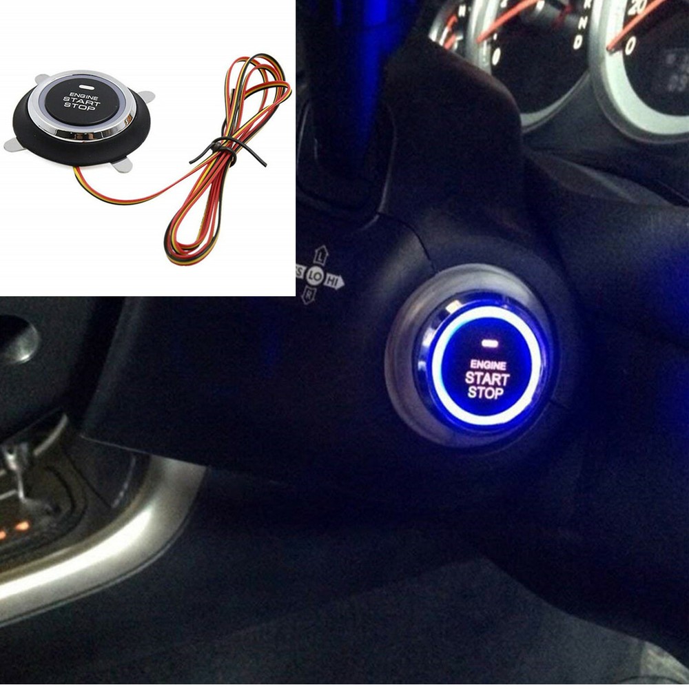 Car Keyless Entry Engine Start Stop Push Button Switch Ignition Starter Kit 12V