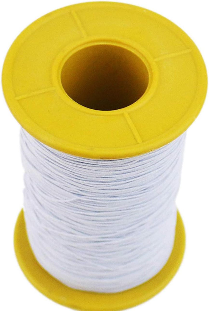 2PCS 0.5Mm Thickness 547 Yard Elastic Thread White