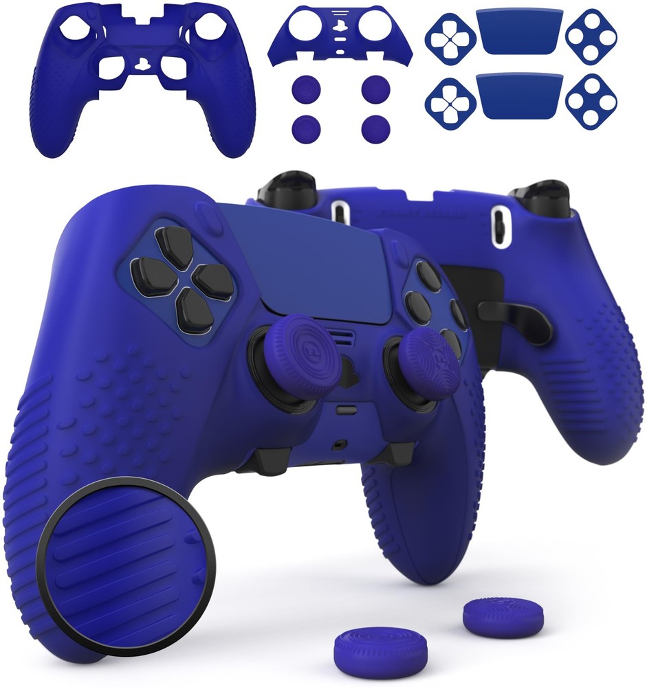 Foamy Lizard Eclipse PS5 Edge Controller Skin Combo Set | Dock Cobalt Blue