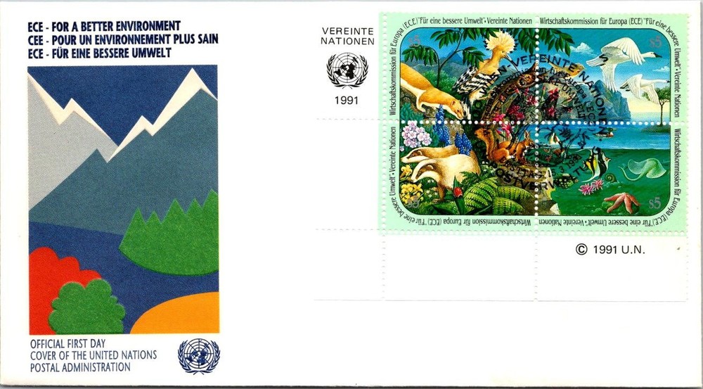 FDC UN 1991 - Wien 1400 ECE - For a Better Environment - A00724