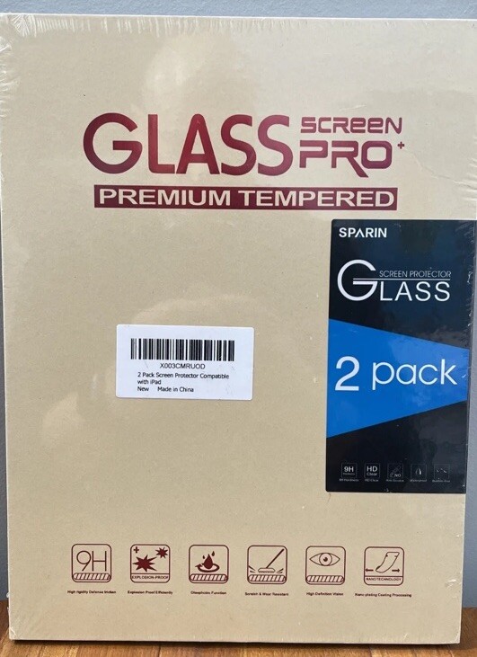 2 Pack Tempered Glass Screen Protector For iPad 11” Screen