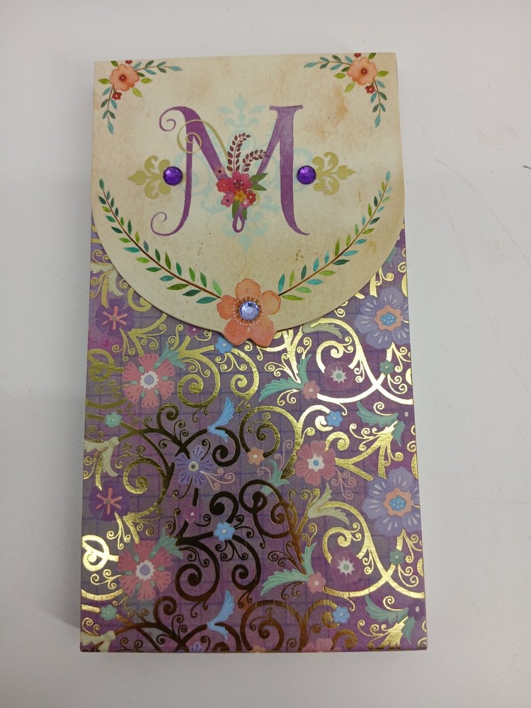 Punch Studio Watercolor Letter M Foldover Notepad