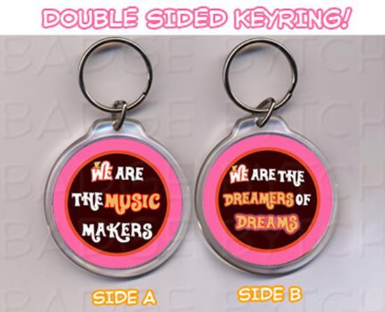 WONKA MUSIC MAKERS round KEYRING - CLASSIC!