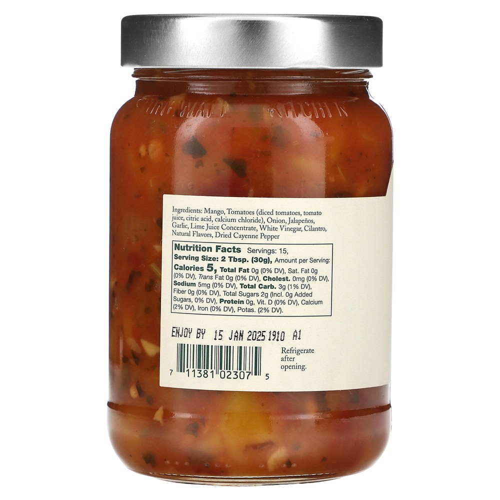 Mango Lime Salsa, Medium, 16 oz (454 g)