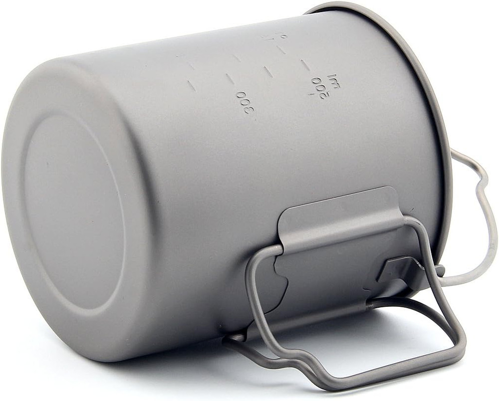 Titanium 750Ml Pot with Bail Handle for Ultralight Camping, Backpacking Cookware