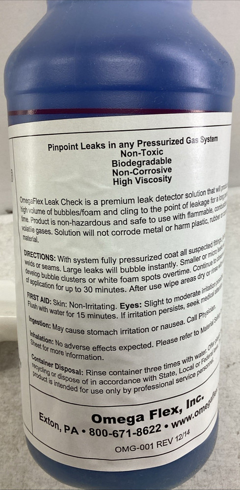 OmegaFlex UGF-LCS NonCorrosive Leak Check Solution 32floz